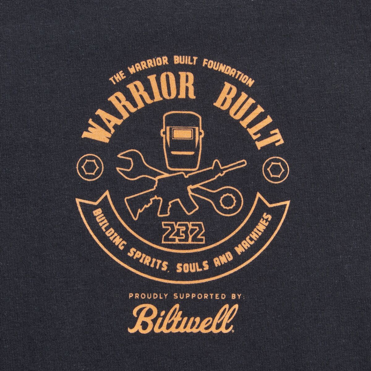 BILTWELL TEE WARRIOR BUILT EAGLE BK SM 8101-088-002