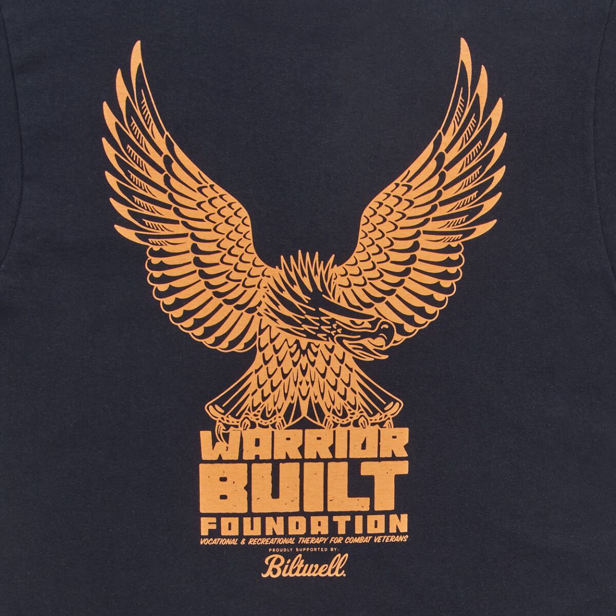 BILTWELL TEE WARRIOR BUILT EAGLE BK SM 8101-088-002