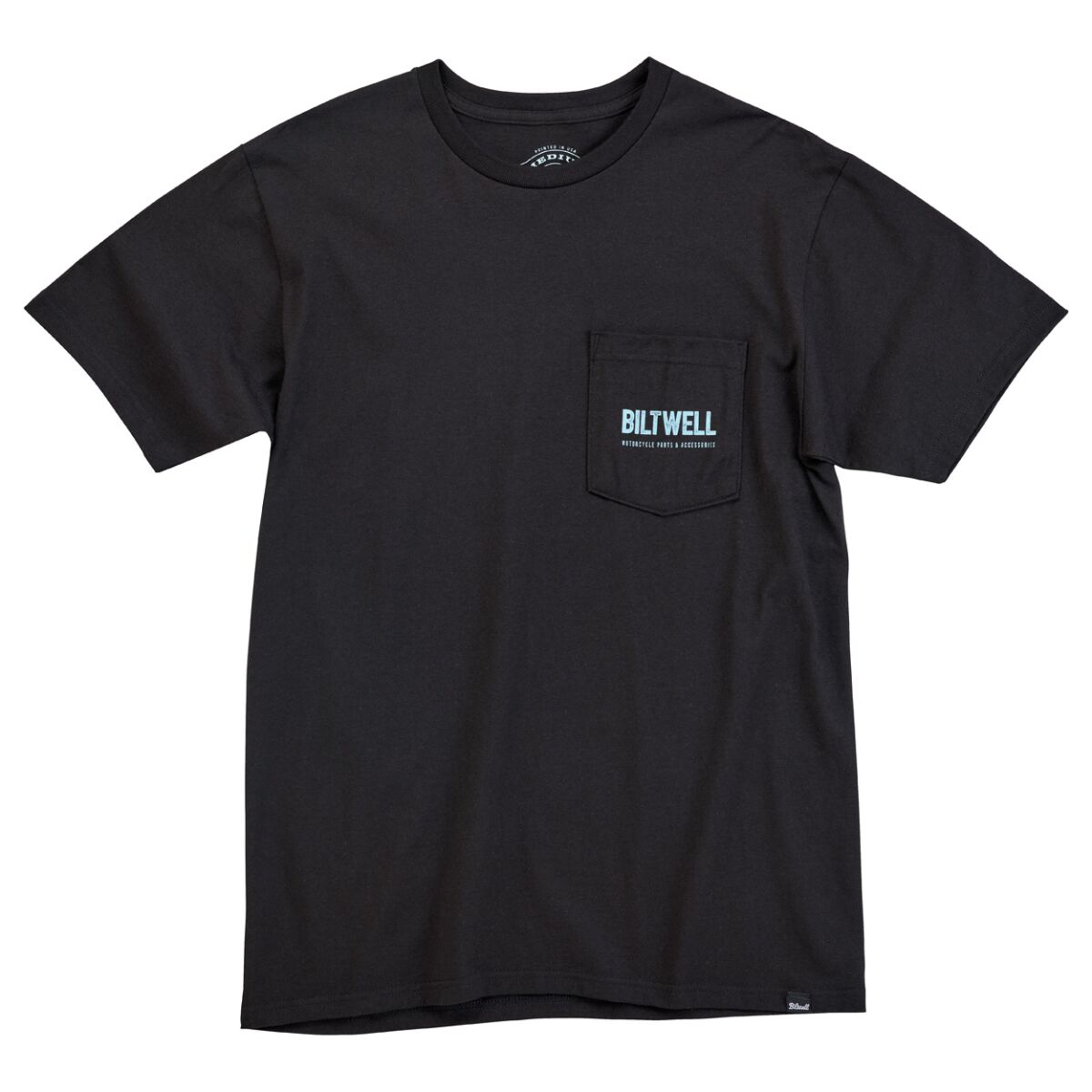 BILTWELL TEE OLD JUNK POCKET BK BK SM 8102-136-002