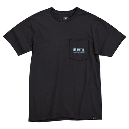 BILTWELL TEE OLD JUNK POCKET BK BK SM 8102-136-002