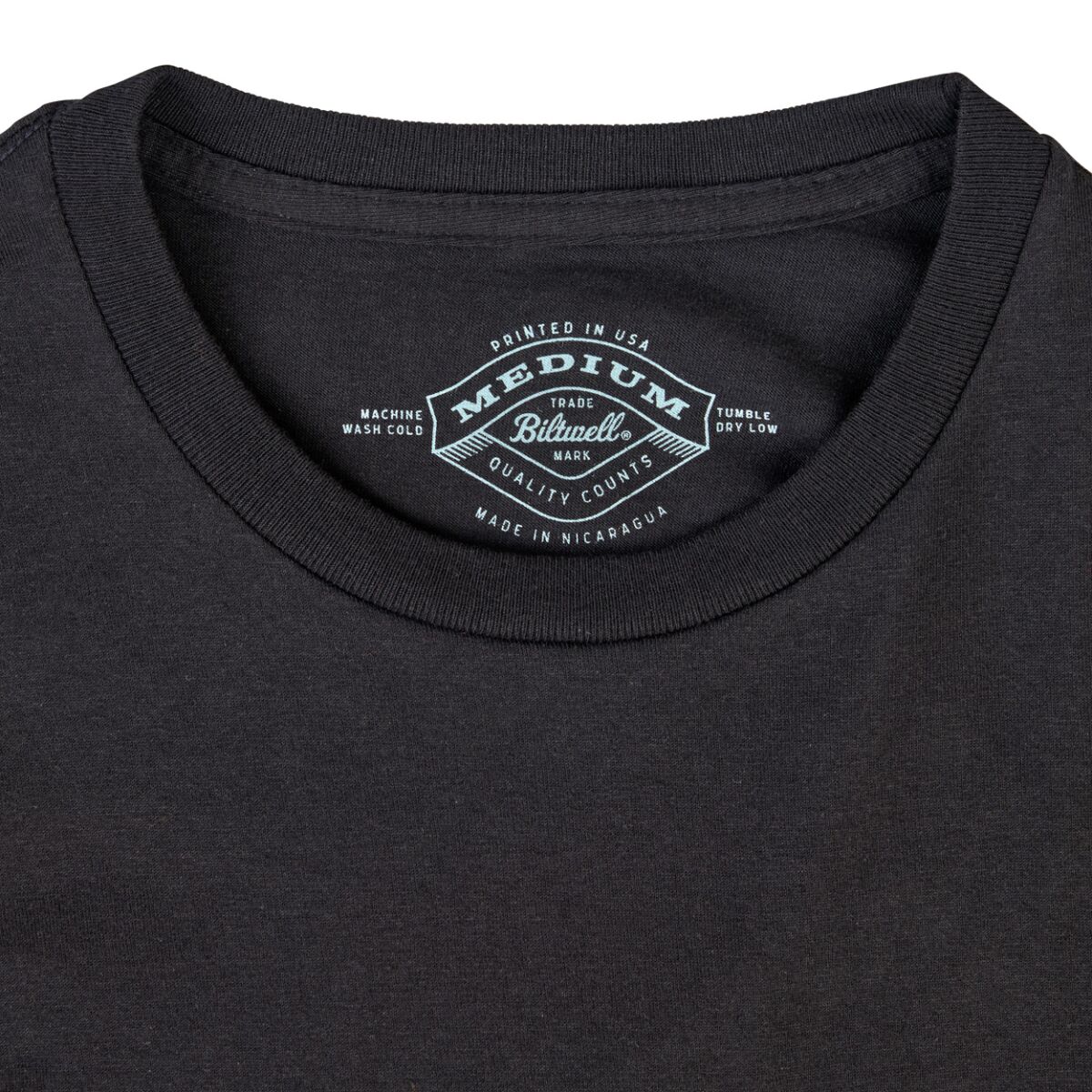 BILTWELL TEE OLD JUNK POCKET BK BK SM 8102-136-002