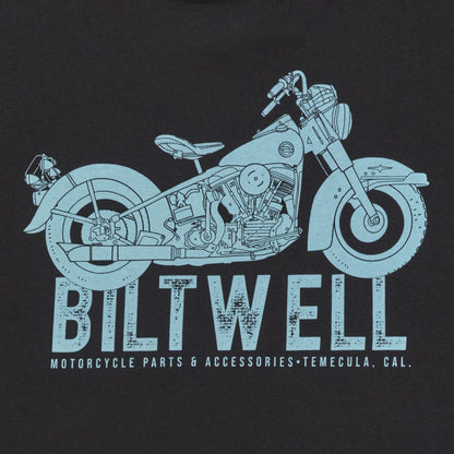 BILTWELL TEE OLD JUNK POCKET BK BK SM 8102-136-002