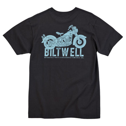 BILTWELL TEE OLD JUNK POCKET BK BK MD 8102-136-003