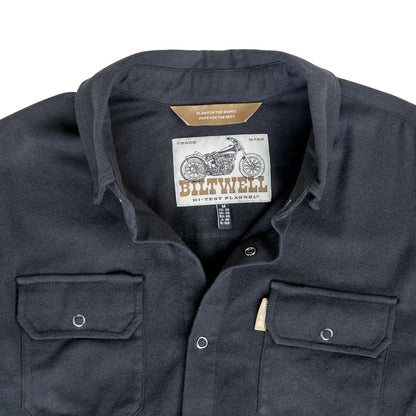 BILTWELL SHIRT FLANNEL HI TEST BLACK SM 8128-124-002