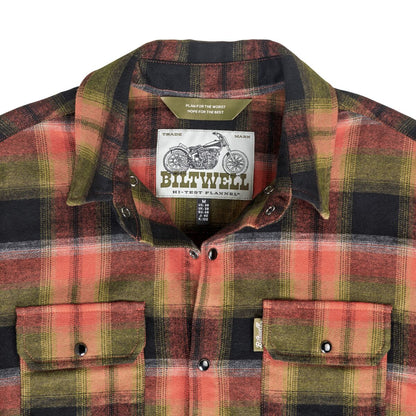 BILTWELL SHIRT FLANNEL HI TEST RUST SM 8128-125-002