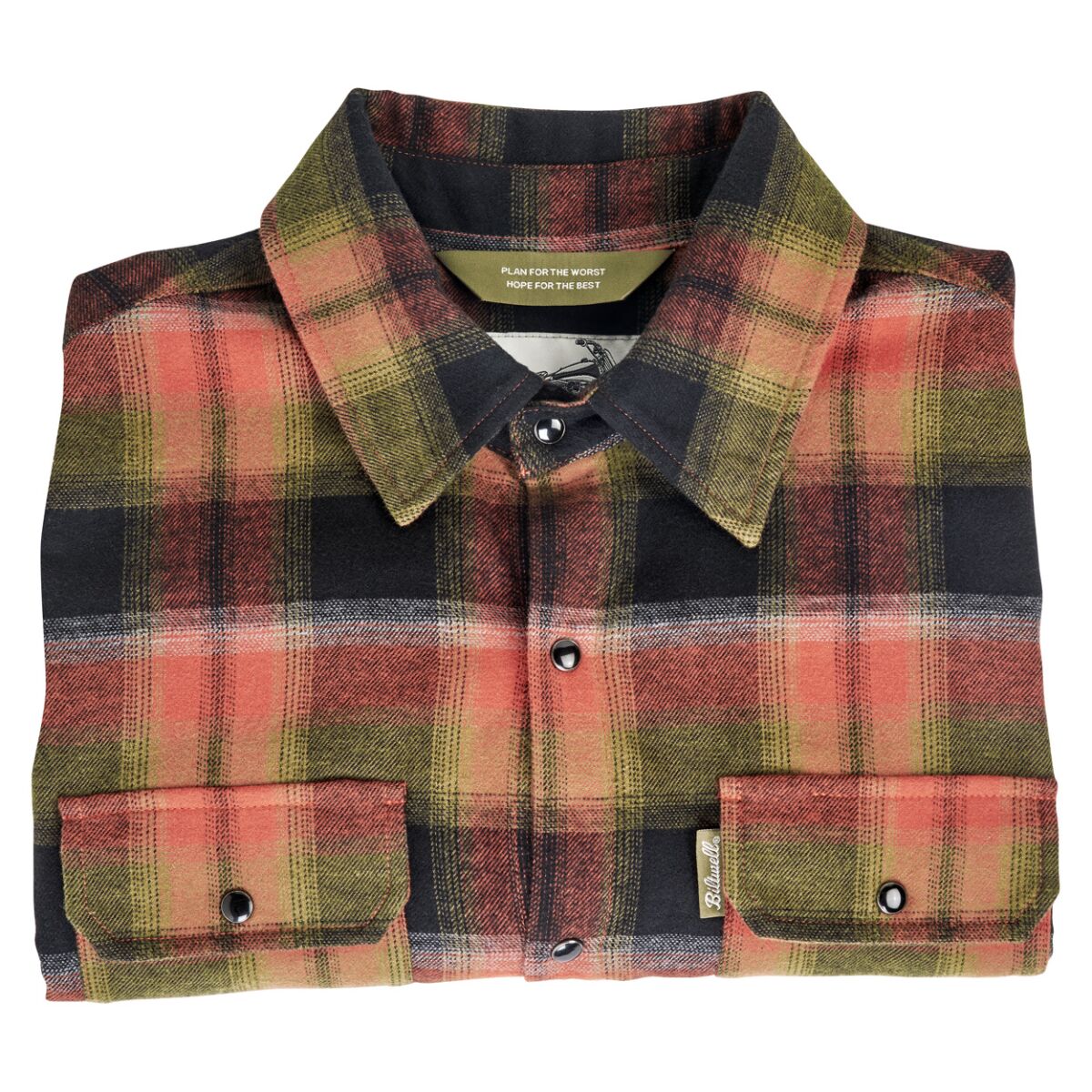 BILTWELL SHIRT FLANNEL HI TEST RUST SM 8128-125-002