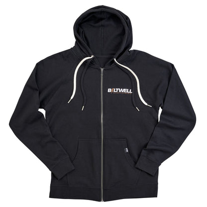 BILTWELL HOODIE BOLTS ZIP BLACK LG 8123-023-004