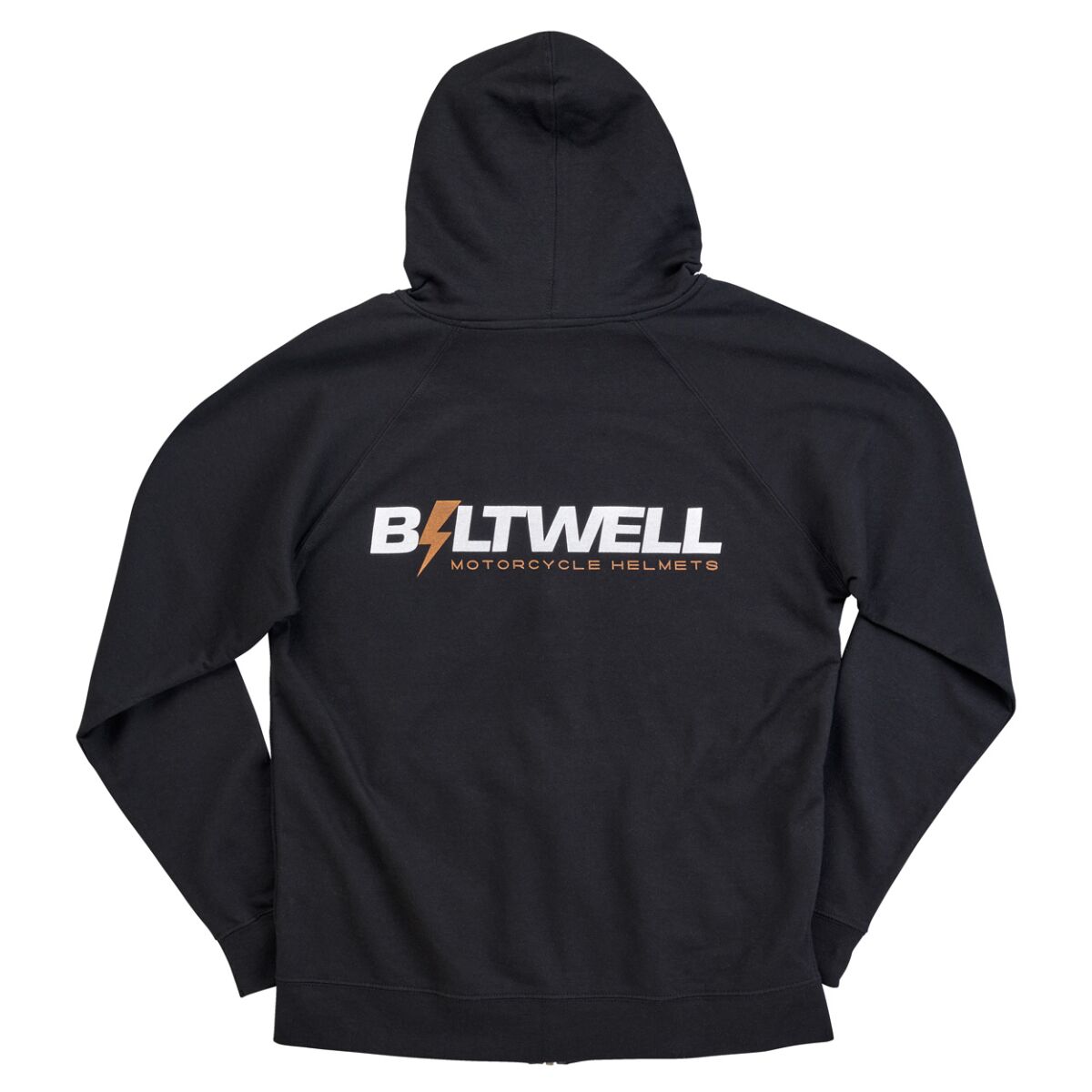 BILTWELL HOODIE BOLTS ZIP BLACK LG 8123-023-004