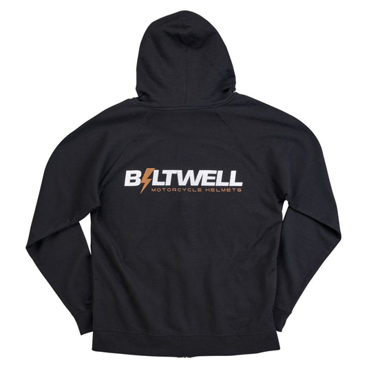 BILTWELL Hoodie Bolts ZIP Black LG 8123-023-004