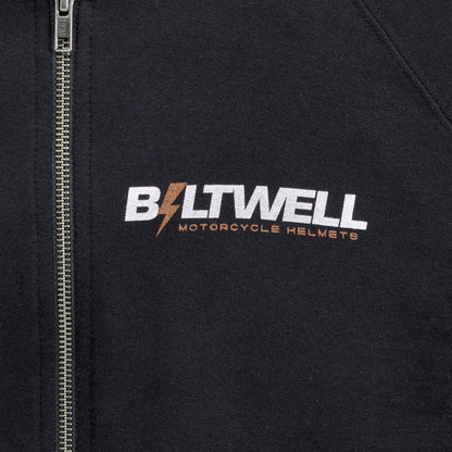 BILTWELL HOODIE BOLTS ZIP BLACK XL 8123-023-005
