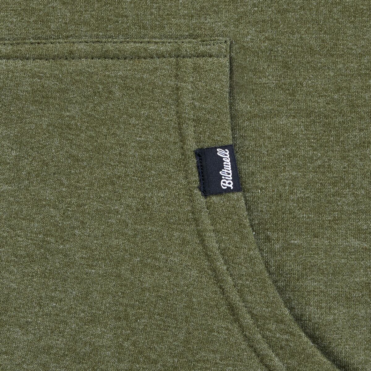 BILTWELL HOODIE STENCIL ZIP OLIVE SM 8123-139-002