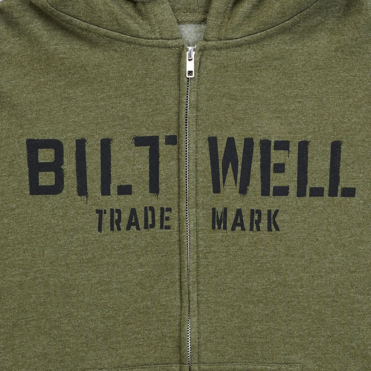 BILTWELL HOODIE STENCIL ZIP OLIVE SM 8123-139-002