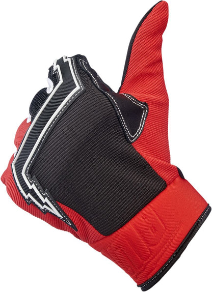 BILTWELL GLOVES BAJA RED/BLK XS 1508-0801-301
