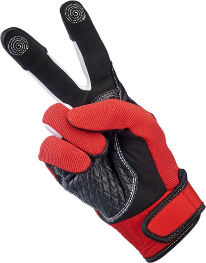 BILTWELL GLOVES BAJA RED/BLK XS 1508-0801-301