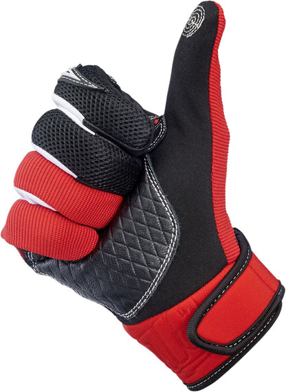BILTWELL GLOVES BAJA RED/BLK LG 1508-0801-304
