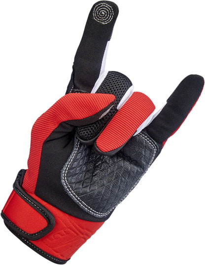 BILTWELL GLOVES BAJA RED/BLK LG 1508-0801-304