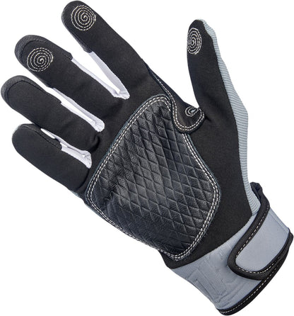 BILTWELL GLOVES BAJA GRY/BLK MD 1508-1101-303