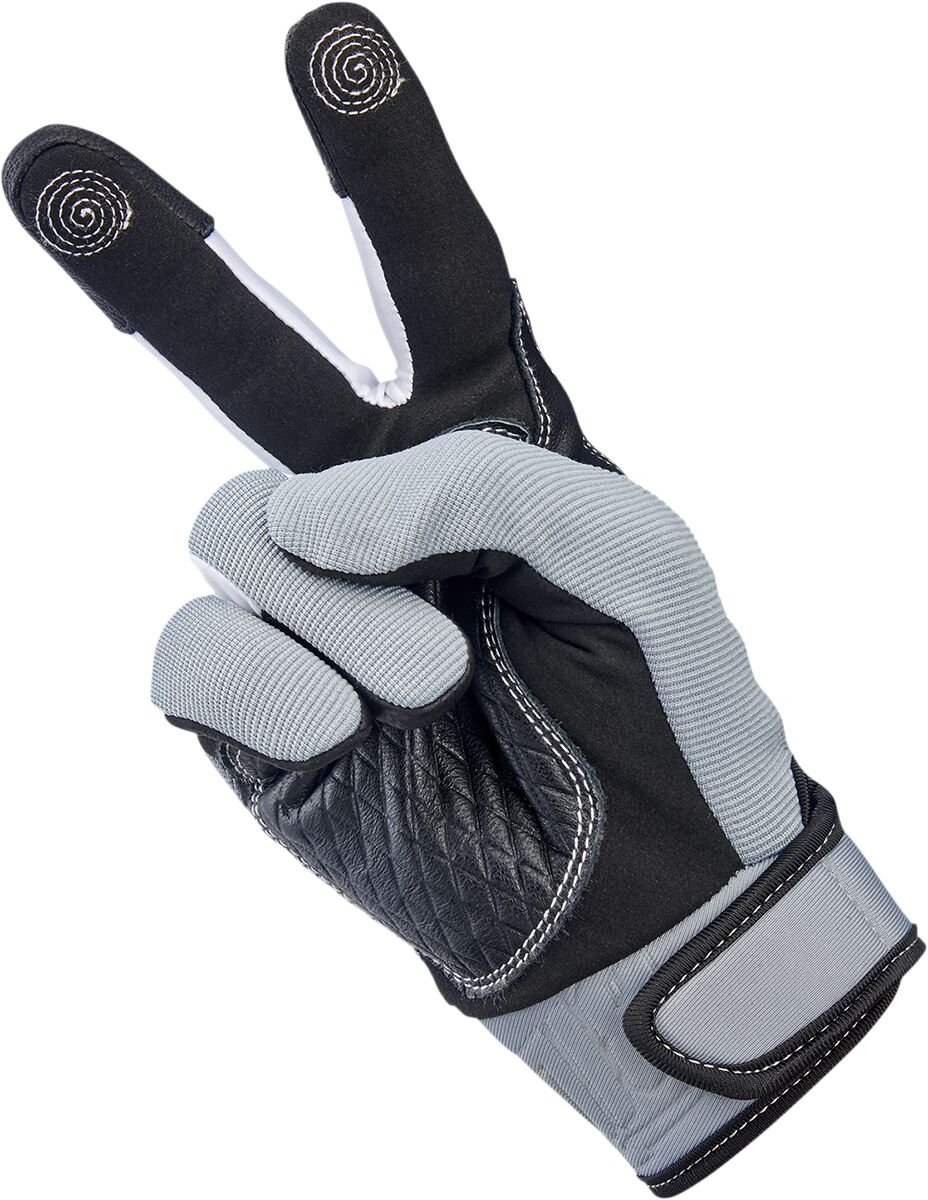 BILTWELL GLOVES BAJA GRY/BLK MD 1508-1101-303
