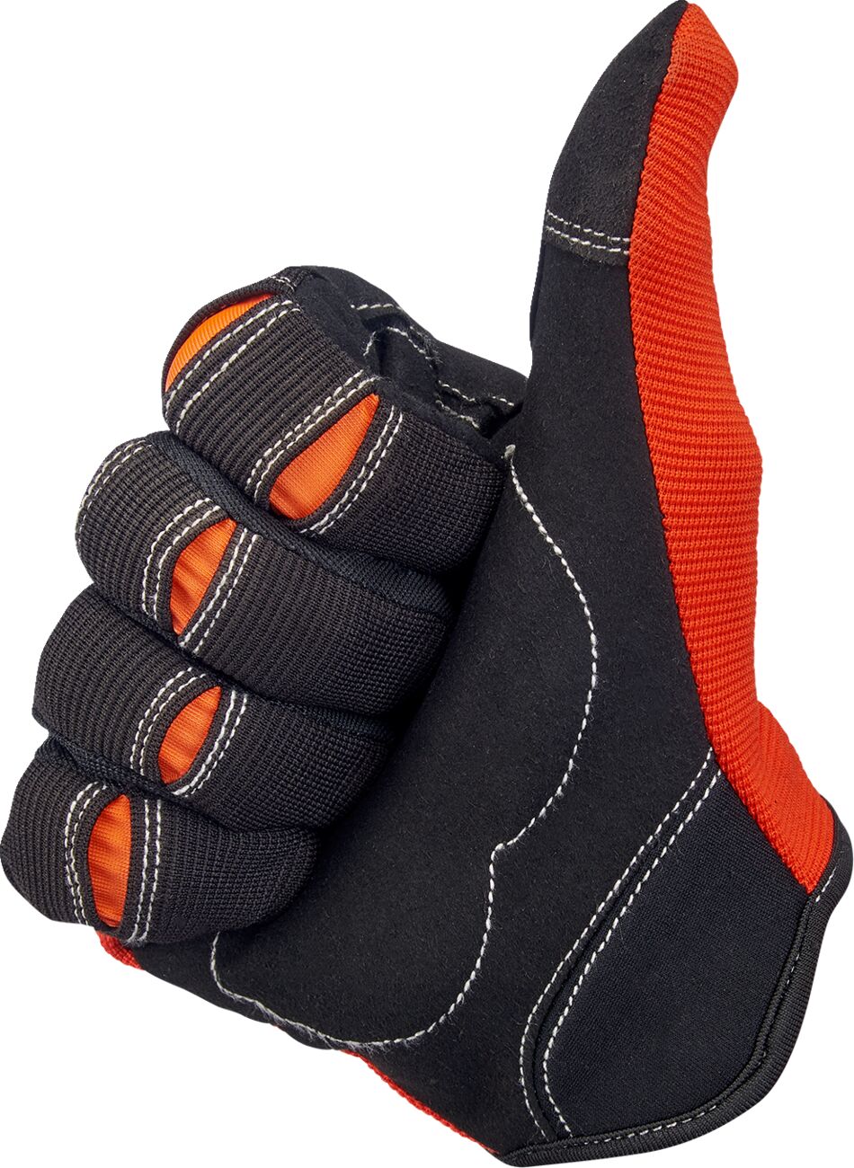 BILTWELL GLOVES MOTO ORG/BLK MD 1501-0106-003