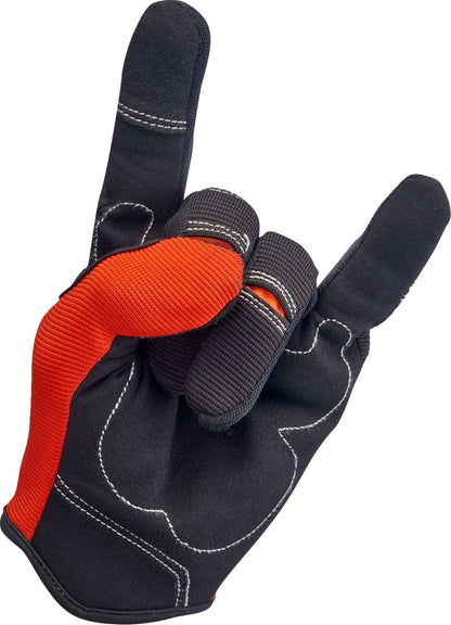 BILTWELL GLOVES MOTO ORG/BLK MD 1501-0106-003