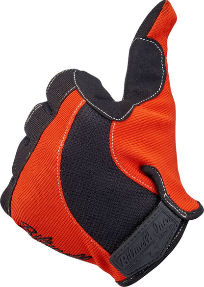 BILTWELL GLOVES MOTO ORG/BLK LG 1501-0106-004