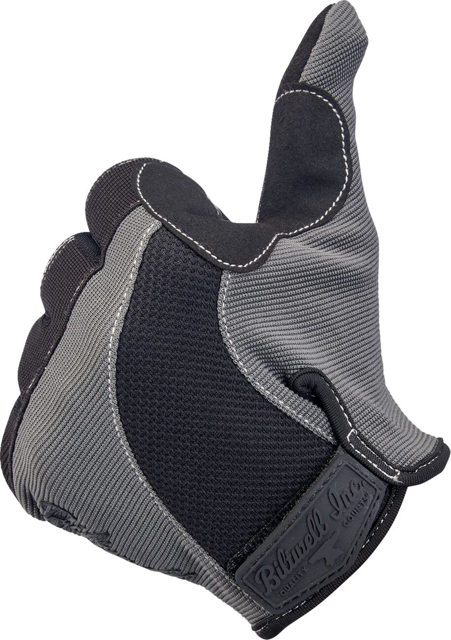 BILTWELL GLOVES MOTO GRY/BLK SM 1501-1101-002