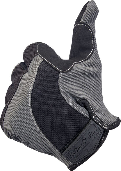 BILTWELL GLOVES MOTO GRY/BLK LG 1501-1101-004