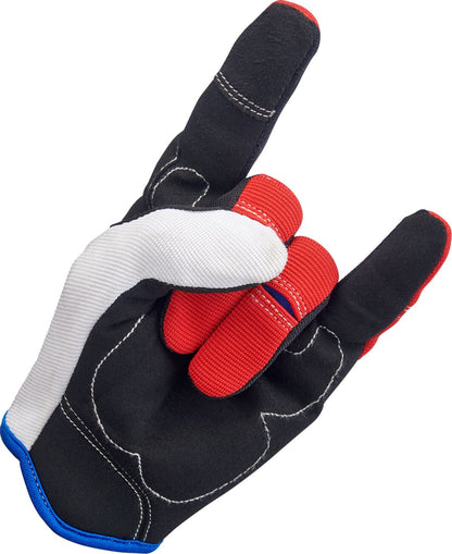 BILTWELL GLOVES MOTO RD/WH/BL XXL 1501-1208-006