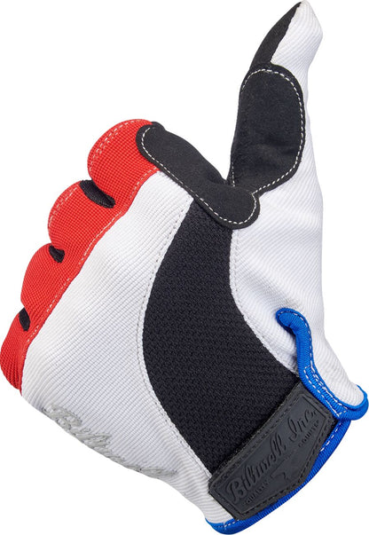 BILTWELL GLOVES MOTO RD/WH/BL XXL 1501-1208-006