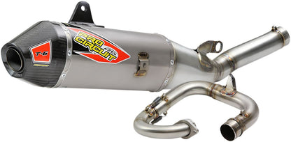PRO CIRCUIT T-6 EURO EXHAUST SYSTEM STAINLESS STEEL WITH TITANIUM CANISTERS & CARBON END CAP 0131925H