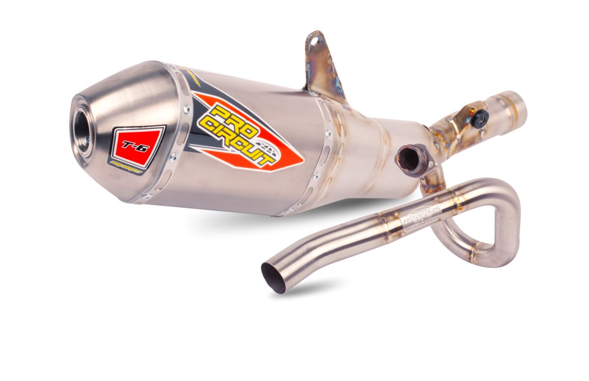 PRO CIRCUIT T-6 BC STAINLESS STEEL TITANIUM EXHAUST SYSTEM 0112525H