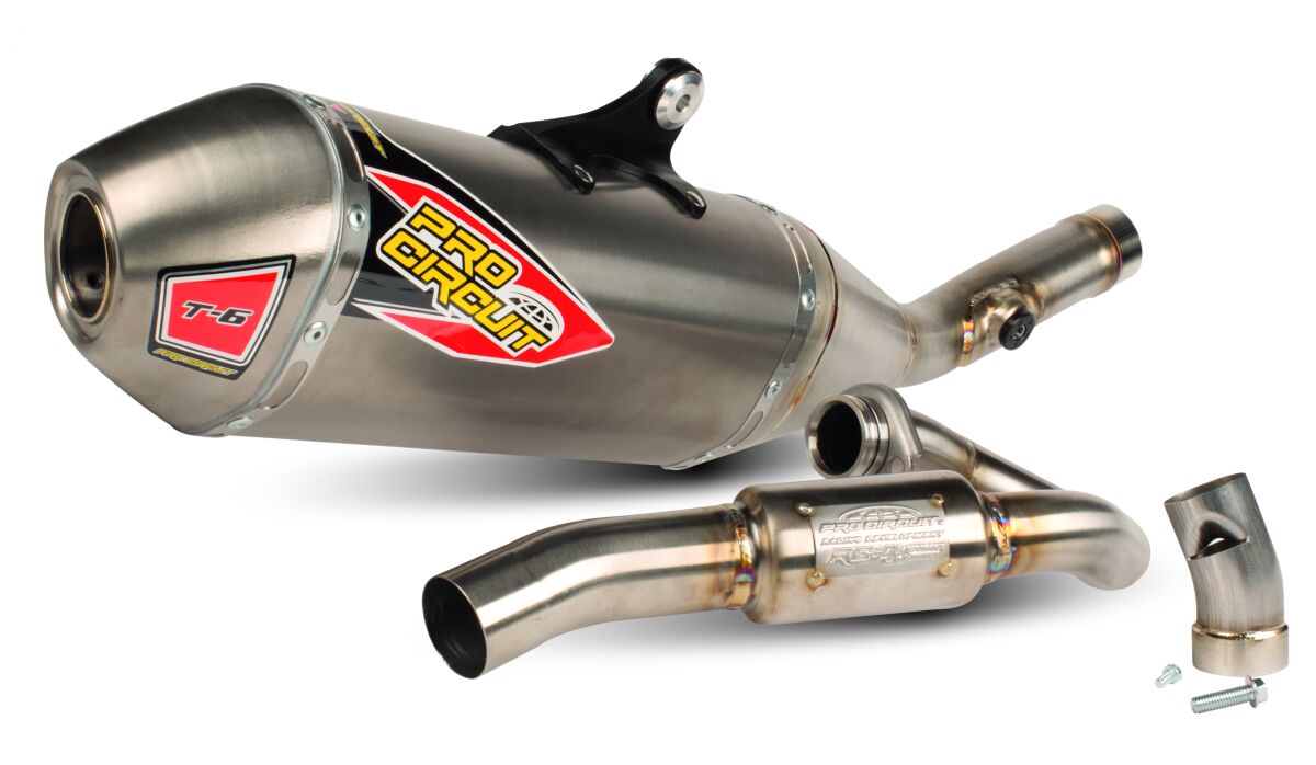 PRO CIRCUIT T-6 BC STAINLESS STEEL TITANIUM EXHAUST SYSTEM 0142525H