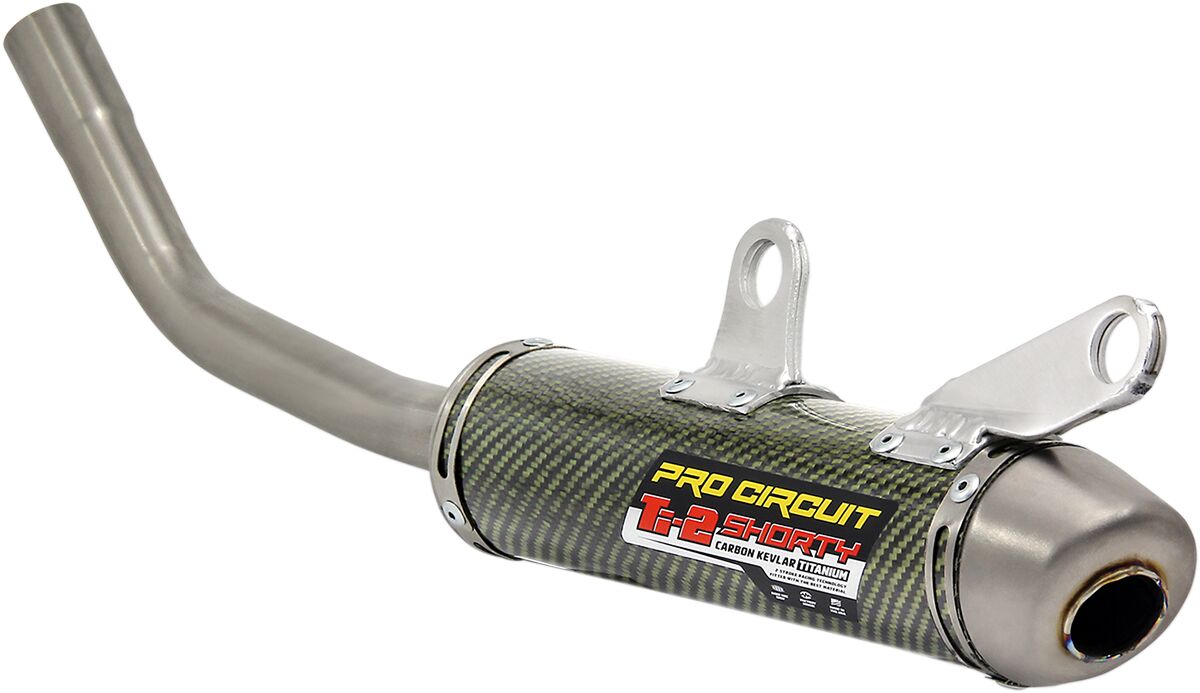 PRO CIRCUIT TI-2 SHORTY MUFFLER/SILENCER CARBON KEVLAR TITANIUM 1151425K