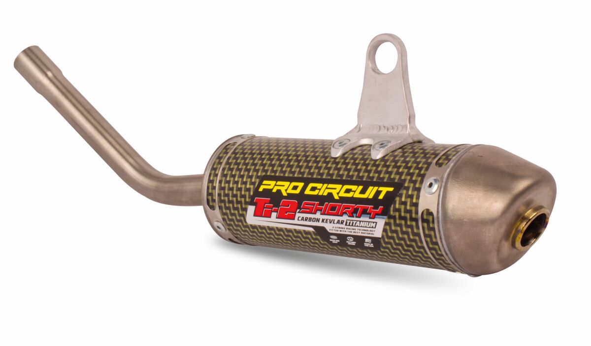PRO CIRCUIT TI-2 SHORTY MUFFLER/SILENCER CARBON KEVLAR TITANIUM 1152585K