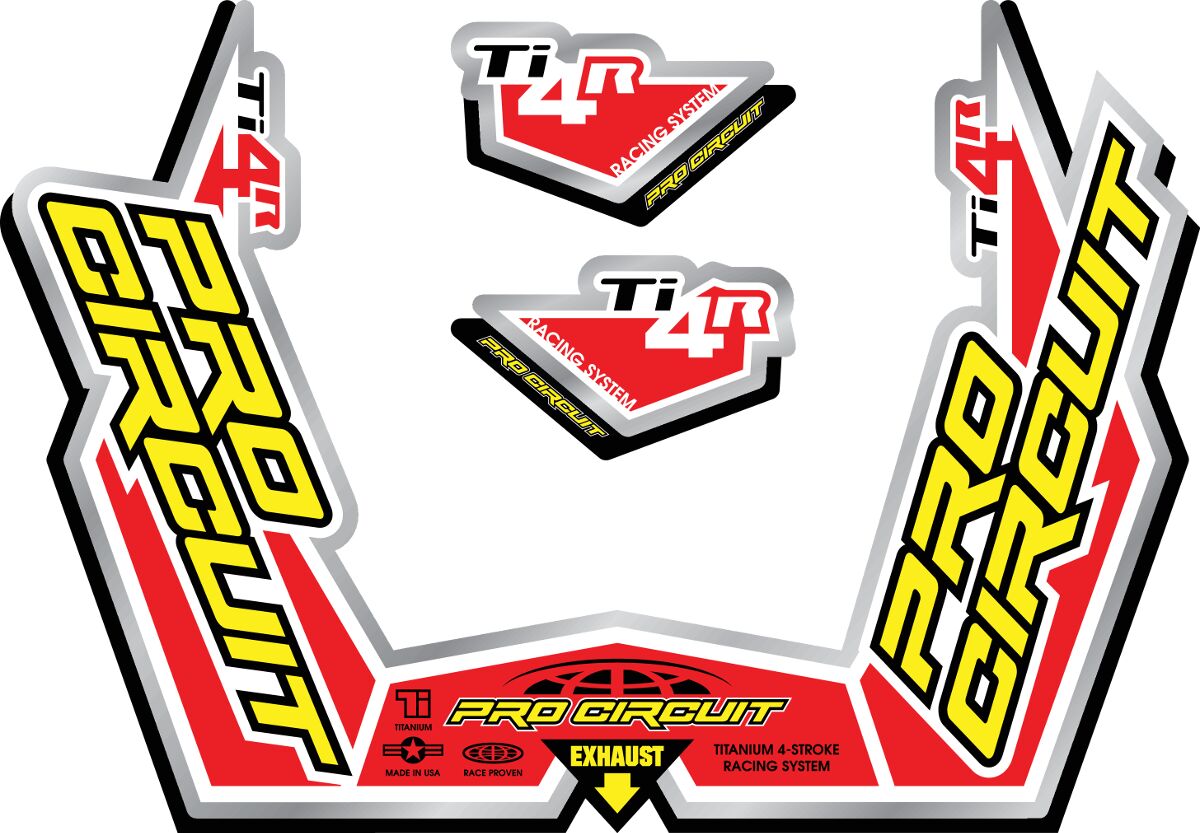PRO CIRCUIT DECAL LOGO STICKER KIT Ti-4R DC09TI4R