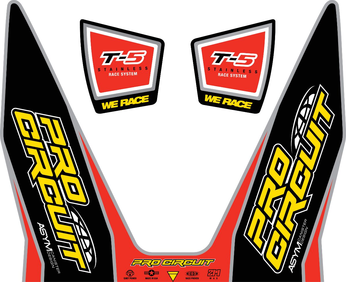 PRO CIRCUIT DECAL LOGO STICKER KIT T-5 DC12T5
