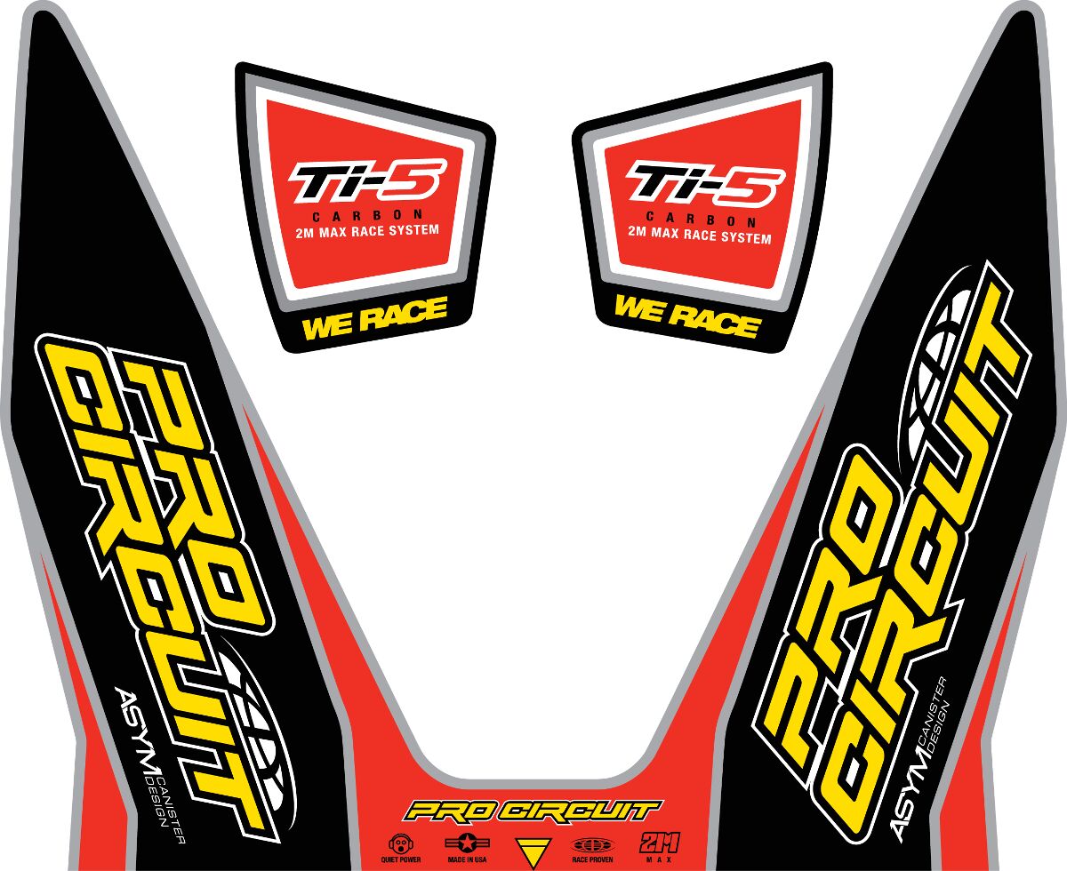 PRO CIRCUIT DECAL LOGO STICKER KIT Ti-5 DC12TI5