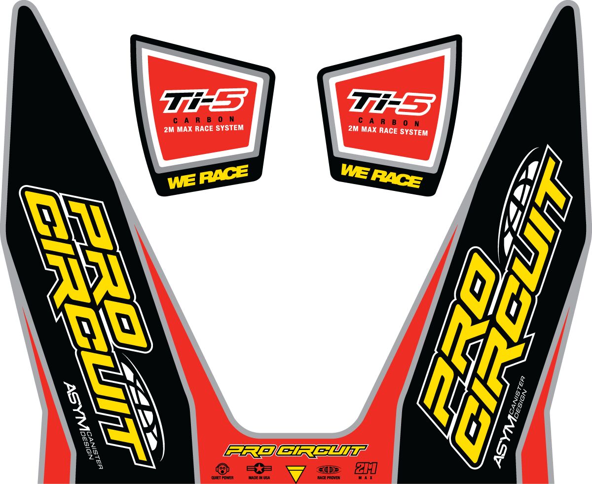 PRO CIRCUIT DECAL LOGO STICKER KIT Ti-5 DC12TI5