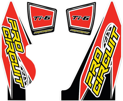 PRO CIRCUIT DECAL LOGO STICKER KIT TI-6 DUAL DC14TI6-CRF