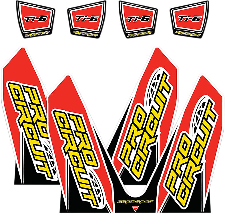 PRO CIRCUIT DECAL LOGO STICKER KIT TI-6 DUAL DC14TI6-YZ250F