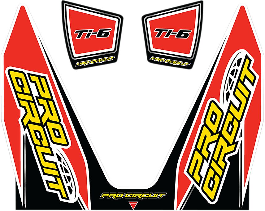 PRO CIRCUIT DECAL LOGO STICKER KIT TI-6 DUAL DC14TI6-YZ250F