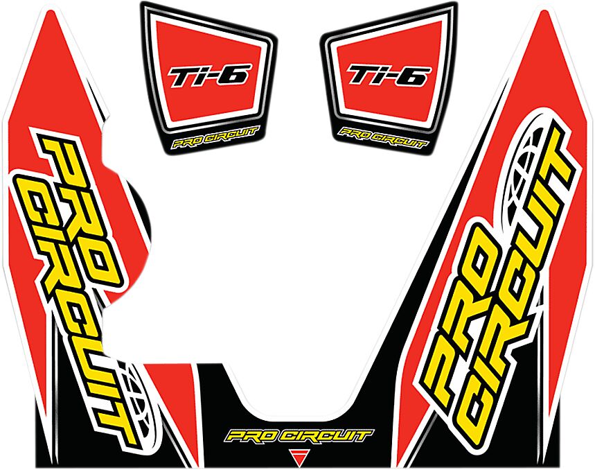 PRO CIRCUIT DECAL LOGO STICKER KIT TI-6 DUAL DC14TI6-YZ450F