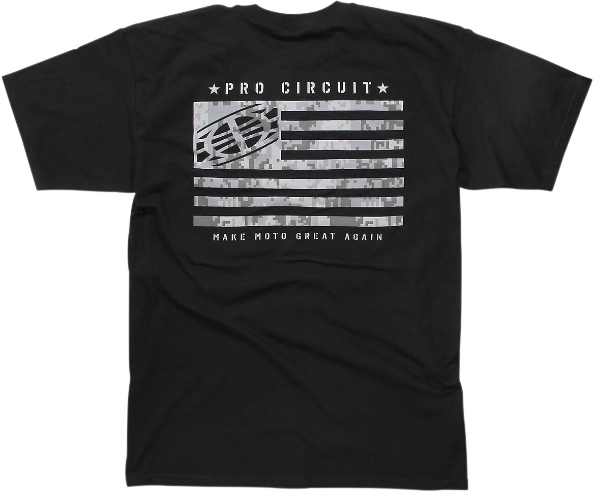 PRO CIRCUIT T-SHIRT PC-FLAG BLACK LG 6411810-30