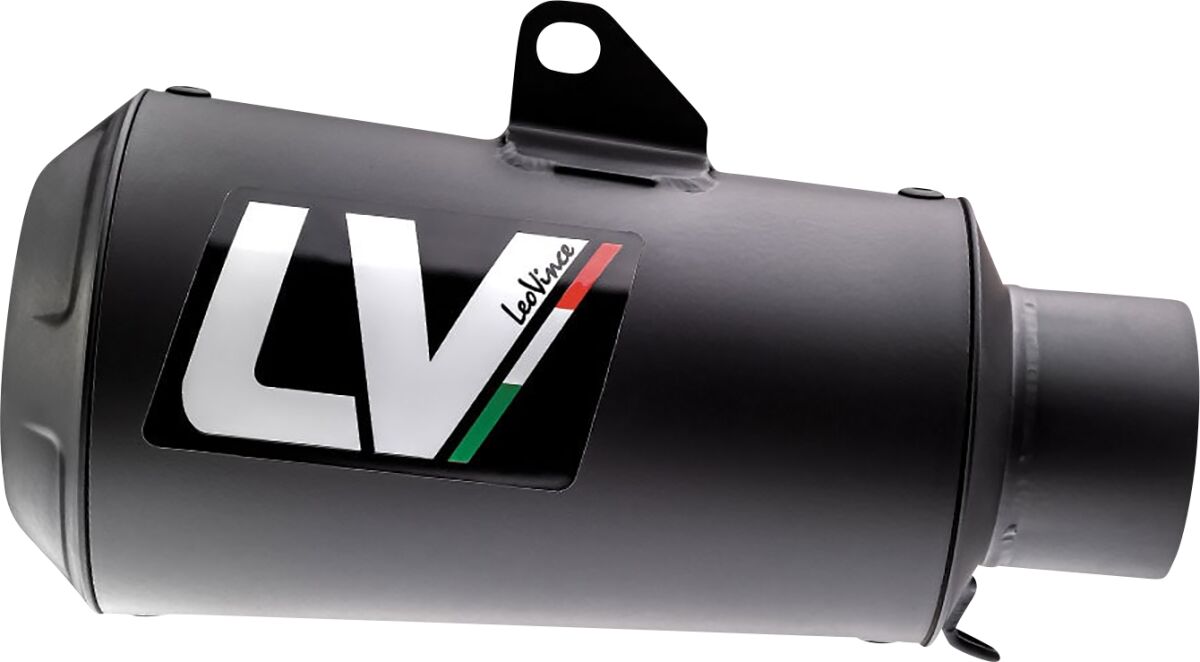 LEOVINCE LV-10 FULL BLACK SLIP-ON MUFFLER STAINLESS STEEL ECE 15239FB