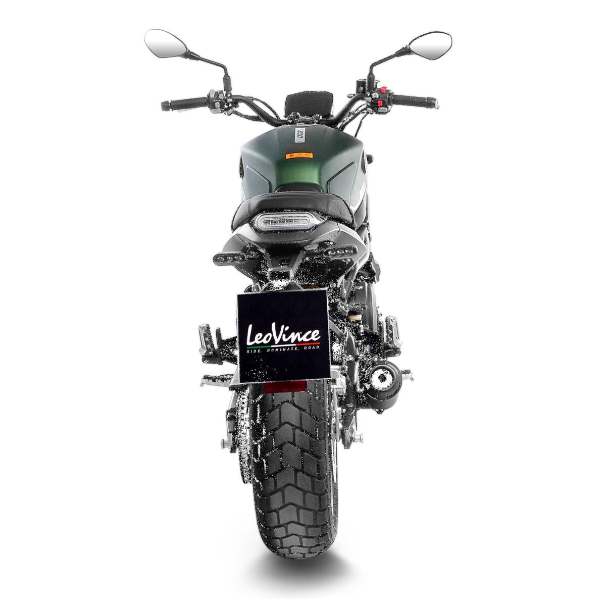 LEOVINCE LV-10 FULL BLACK SLIP-ON MUFFLER STAINLESS STEEL ECE 15258FB