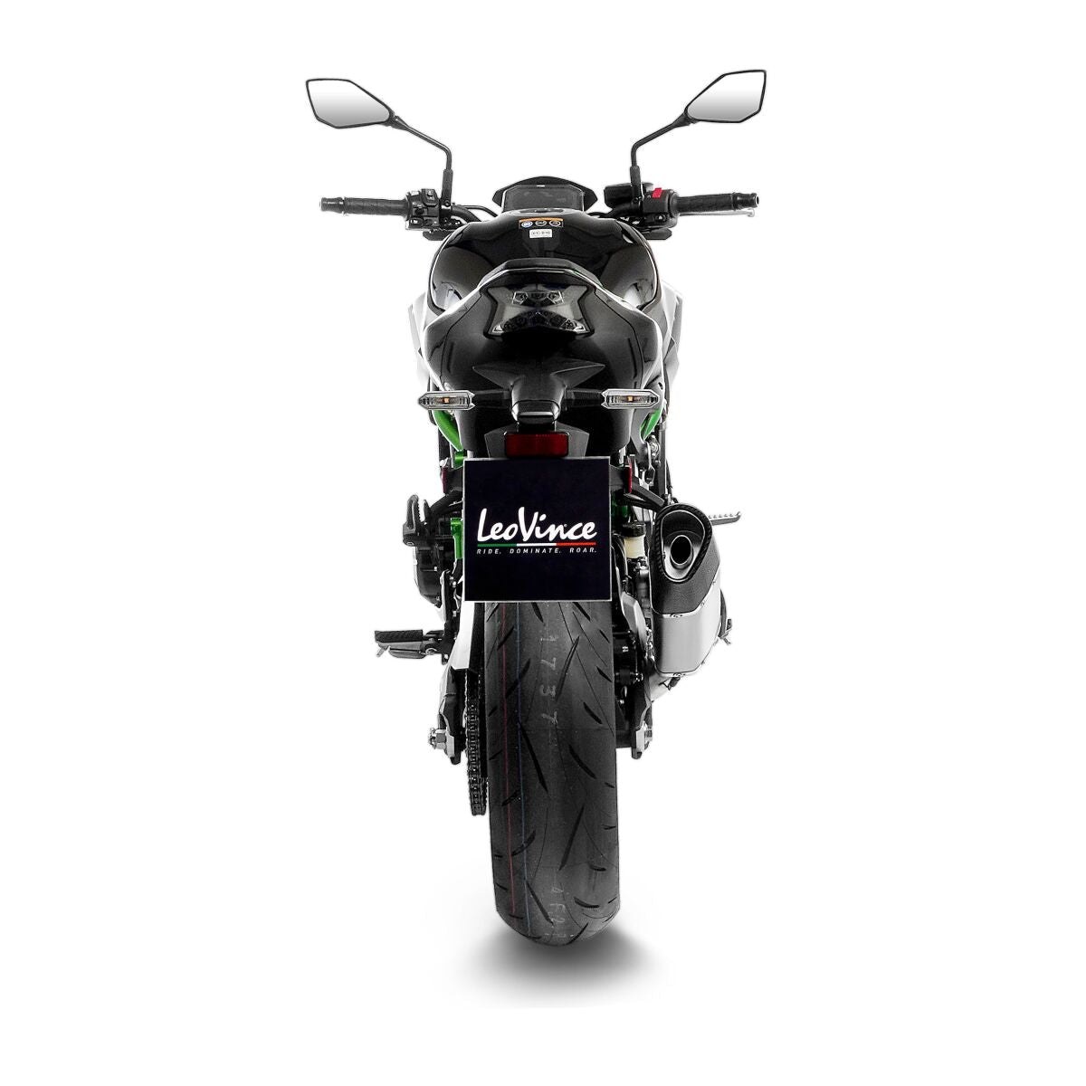 LEOVINCE LV-14R STAINLESS STEEL SLIP-ON MUFFLER ECE 15603