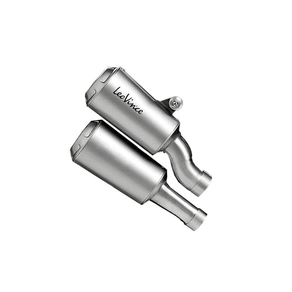 LEOVINCE LV-10 DUAL SLIP-ON MUFFLER STAINLESS STEEL ECE 15271