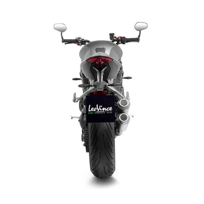 LEOVINCE LV-10 DUAL SLIP-ON MUFFLER STAINLESS STEEL ECE 15271