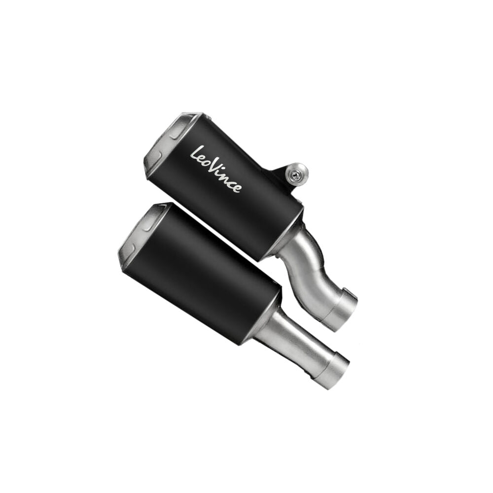 LEOVINCE LV-10 DUAL BLACK EDITION SLIP-ON MUFFLER SS ECE 15271B