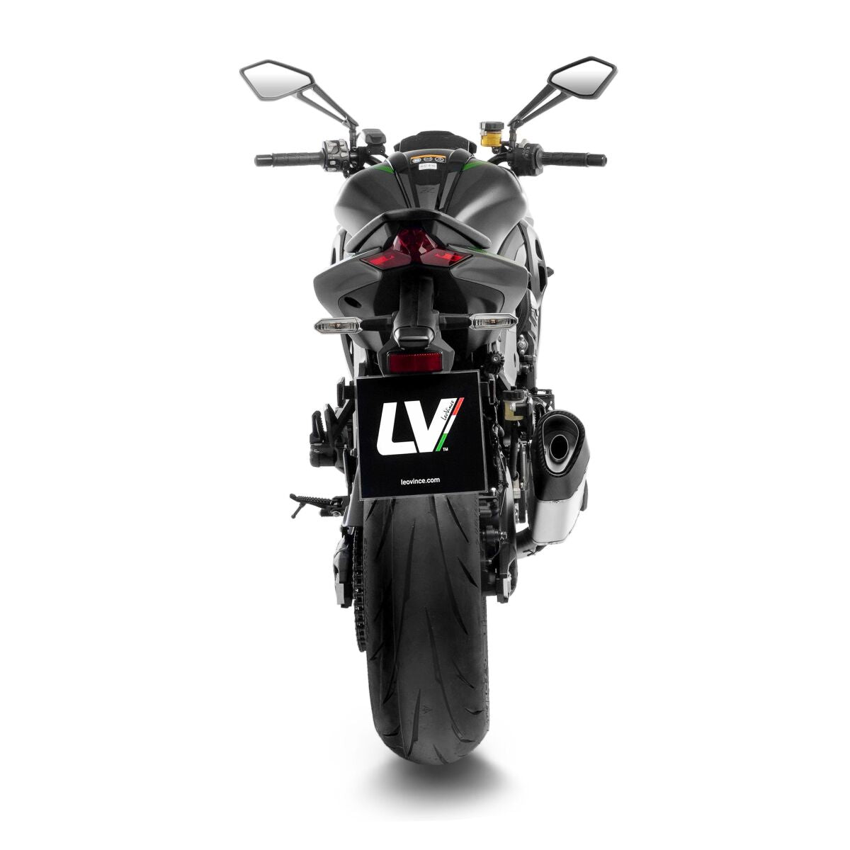 LEOVINCE LV-14R STAINLESS STEEL SLIP-ON MUFFLER ECE 15639